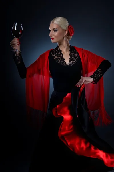 Tancerka flamenco piękne — Zdjęcie stockowe