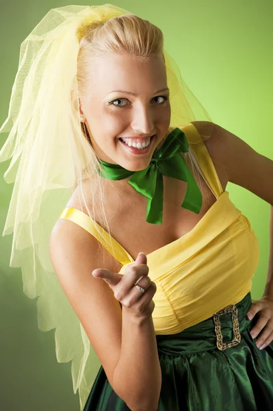 Imagem de uma noiva engraçada feliz — Fotografia de Stock