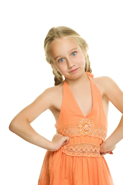 Stock image Little girl making funny face