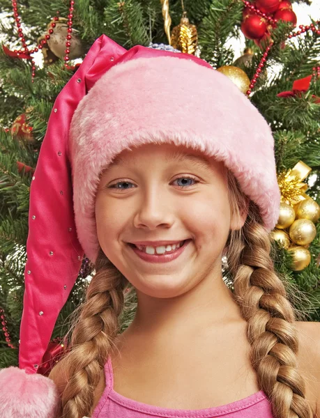 Happy santa girl — Stock fotografie