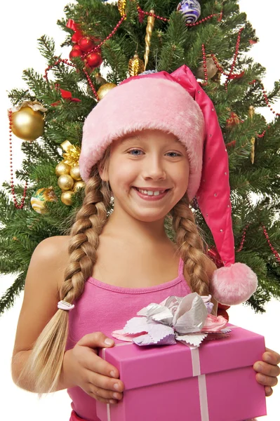 Happy santa meisje — Stockfoto