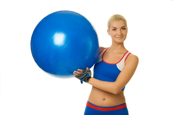 Krásná žena fitness trenér — Stock fotografie