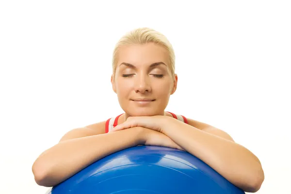 Treinador de fitness relaxante após o exercício — Fotografia de Stock