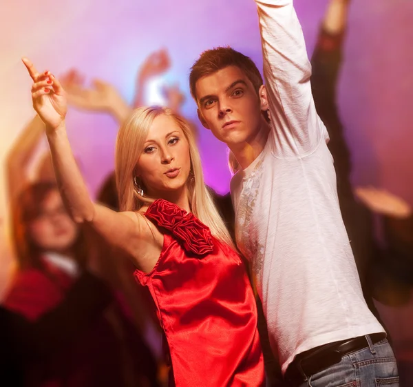 Happy couple in the night club — Stock Photo, Image