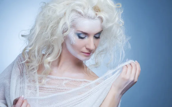 Thinking snow queen — Stock Photo, Image