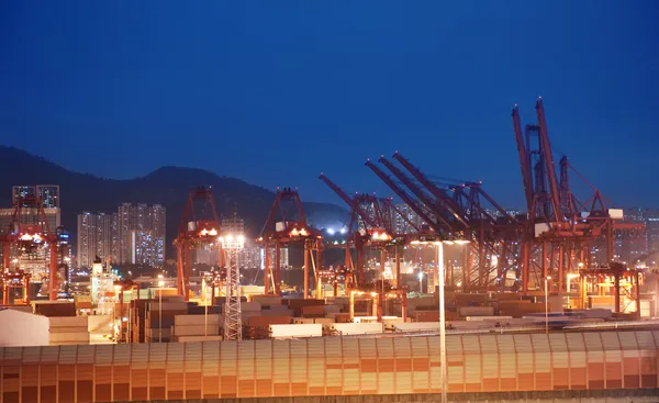 Blick Auf Den Hafen Bei Nacht — Stockfoto