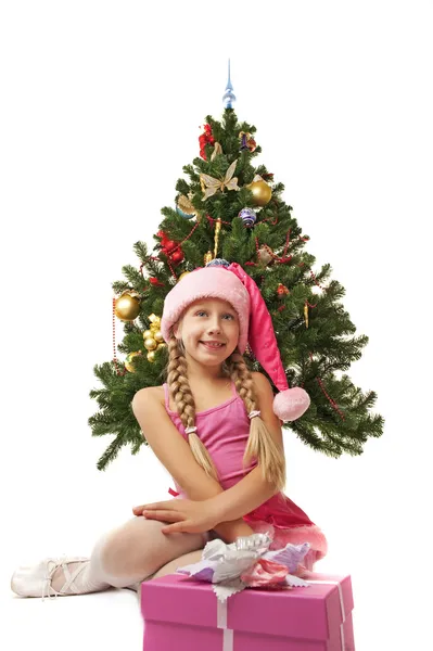 Happy Santa girl Stock Image