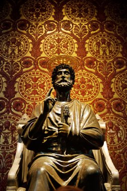 Statue of St. Peter in Vatican clipart