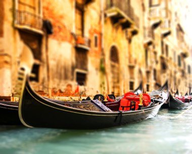 Traditional Venice gandola ride clipart