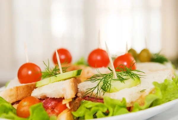 Fresh and tasty home-made canape — Stock Photo, Image