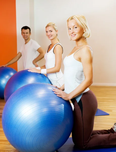 Group of doing fitness exercise — Stock Photo, Image