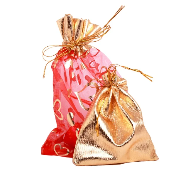 Stock image Gold and red gift bags