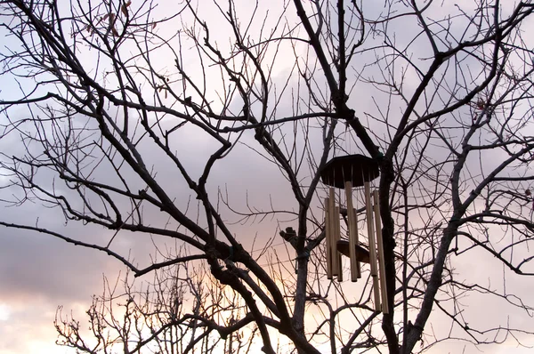 Carillons éoliens en hiver Images De Stock Libres De Droits