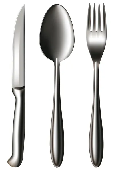 勺子叉子刀 — 图库矢量图片