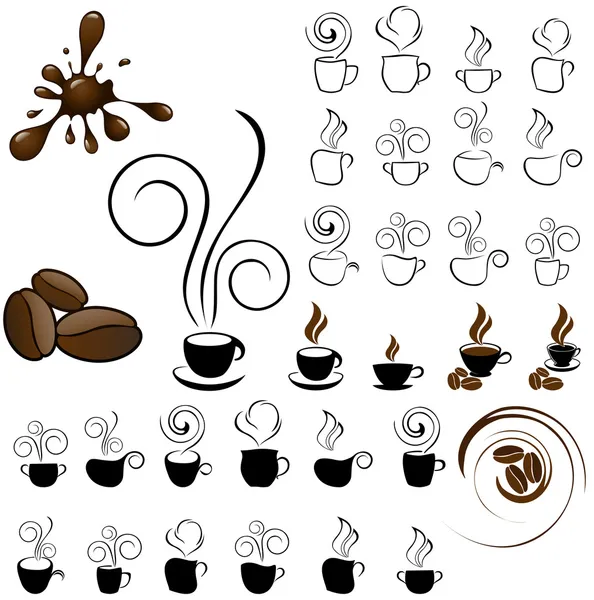 Кава іконки — стоковий вектор