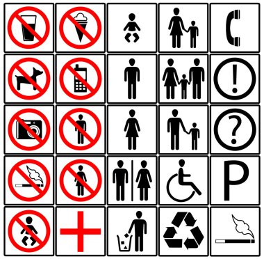 Toilet icons clipart