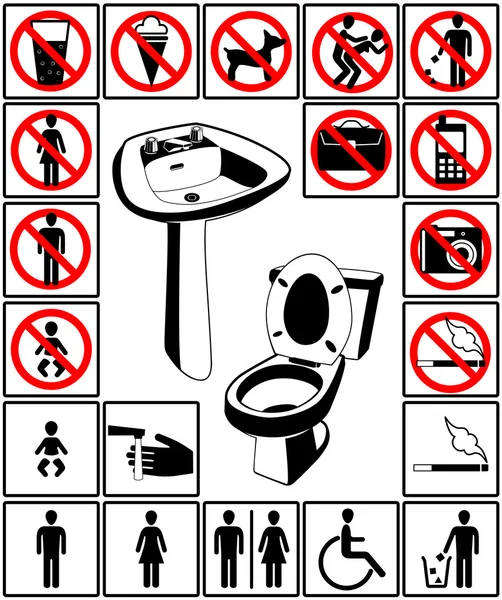 Toilet's simbol — Stock Vector