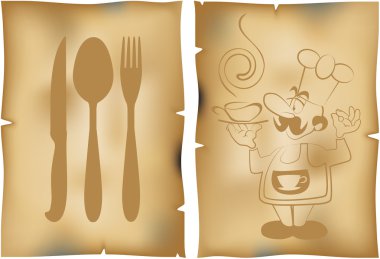 Cafe menu clipart