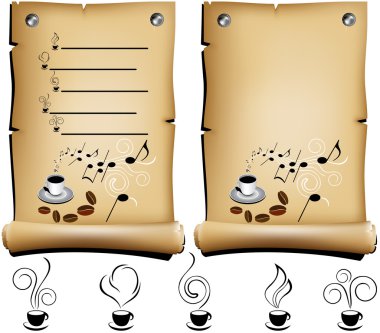 Coffee restaurant menu clipart