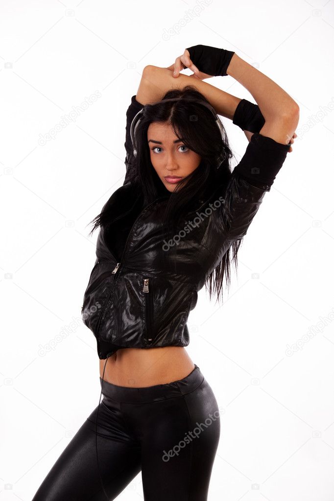 Picture of dancing young woman