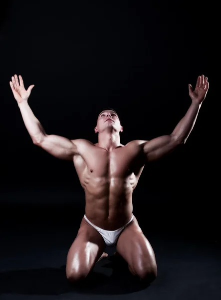 Πορτρέτο των νέων bodybuilder άνθρωπος — Φωτογραφία Αρχείου