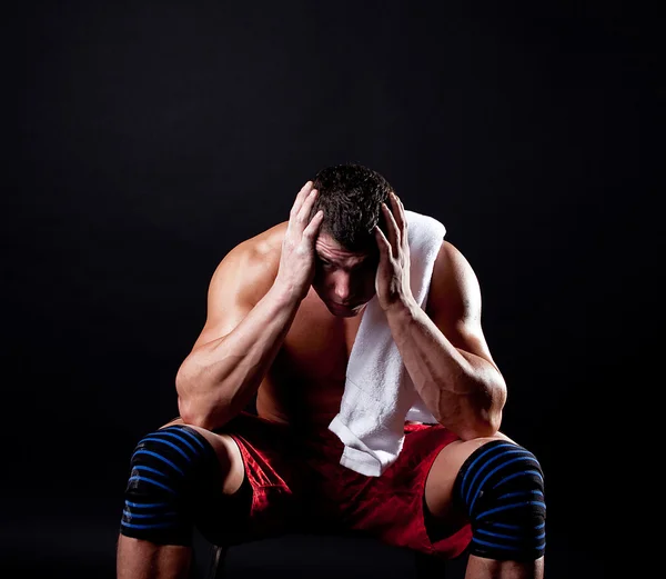 Athletic man during his training — Stock Photo, Image