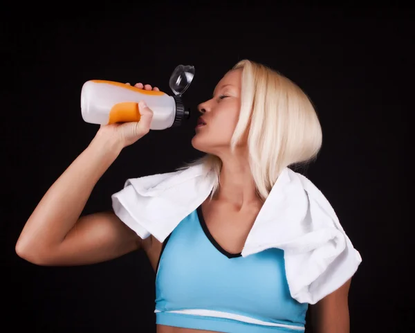Young athlete drinking water — Stock Image Young athlete drinking water Stock Image