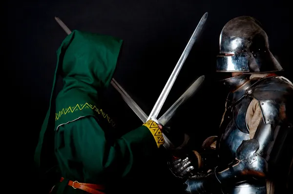 The knight and assassin — Stock Photo, Image