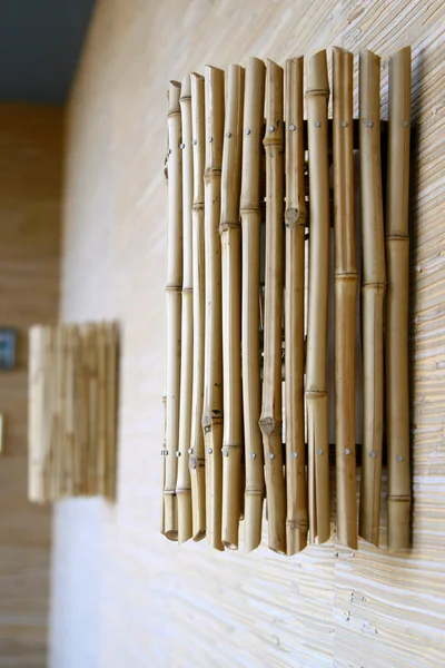 Wandlampe aus Bambus — Stockfoto