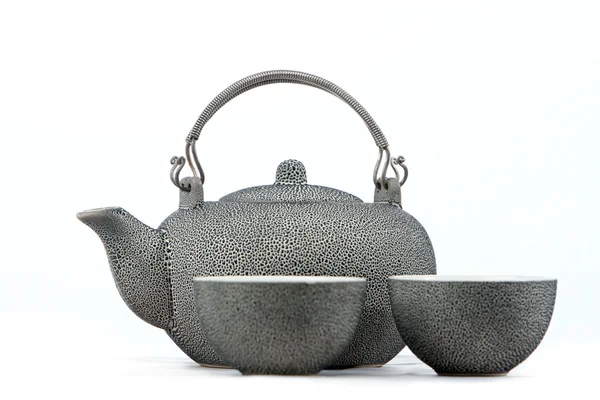 stock image Traditional chinese teapot with tea mug