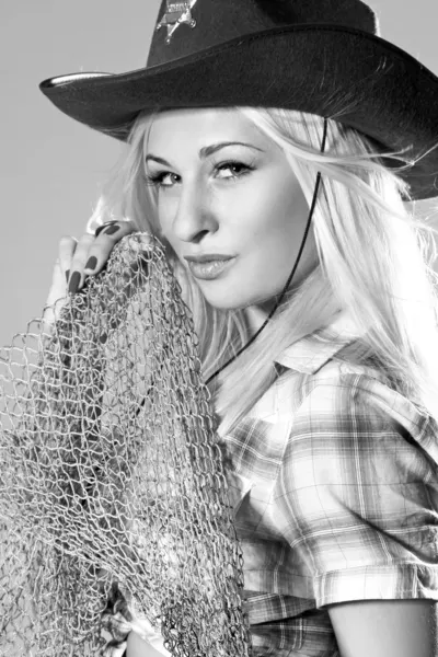 Beautiful cowgirl — Stock Photo, Image
