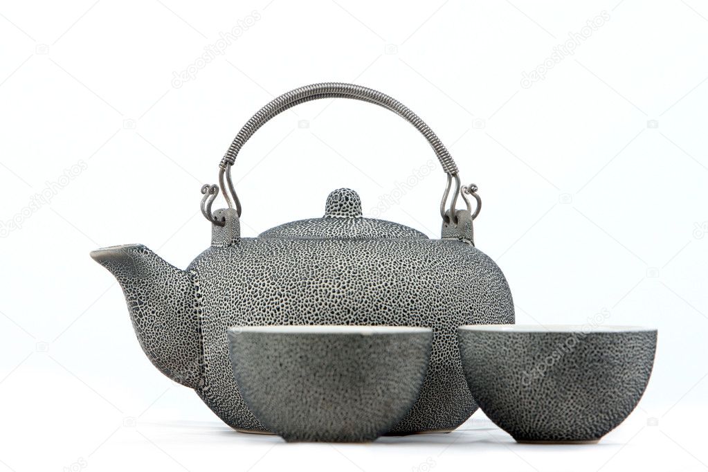 Traditional chinese teapot with tea mug