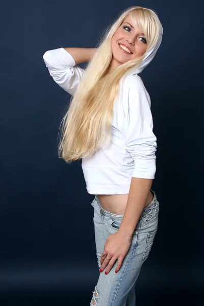 Schöne und sexy blonde Mädchen — Stockfoto