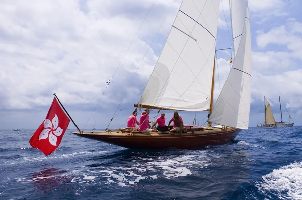 Classic sailing ship on regata — Stock Photo, Image