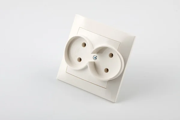 The dual electric socket — Stock Photo, Image