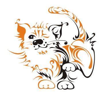 The small funny tiger clipart