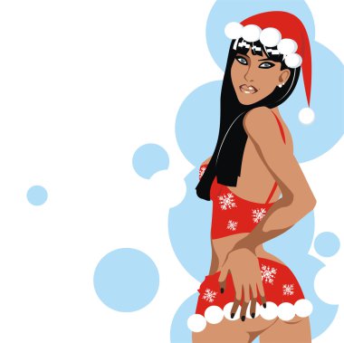 The beautiful sexy New Year clipart