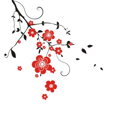 East background with flower clipart