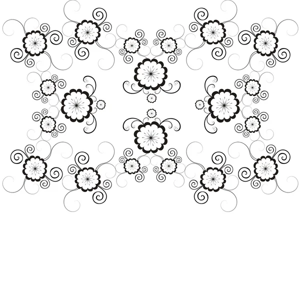 Fond de fleur monochrome — Image vectorielle