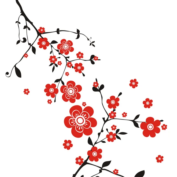 Східний фон з квіткою Ліцензійні Стокові Ілюстрації