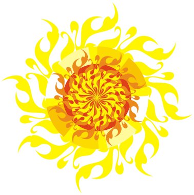 Decorative sun clipart