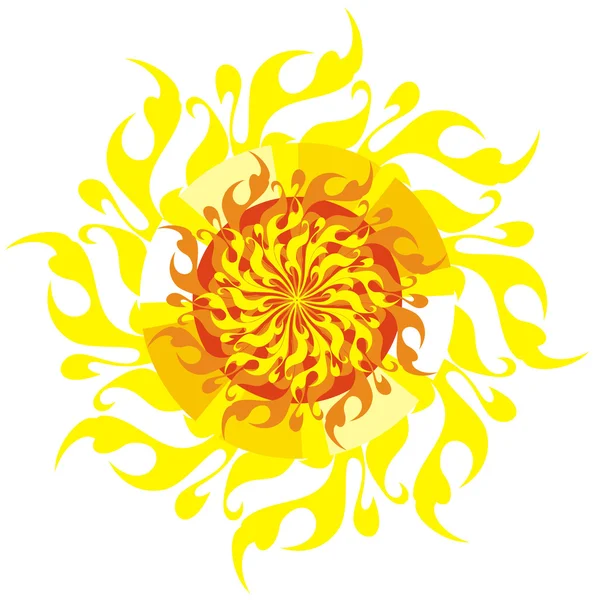 Dekorativní slunce — Stockový vektor