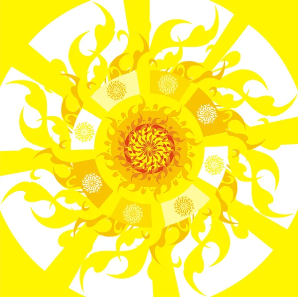 Ornament met zon — Stockvector