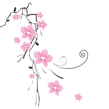 Background with flower clipart