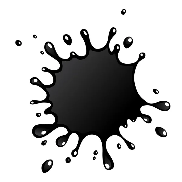 Black ink splash — Stock Photo, Image