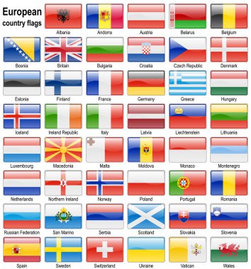 Flag web buttons clipart