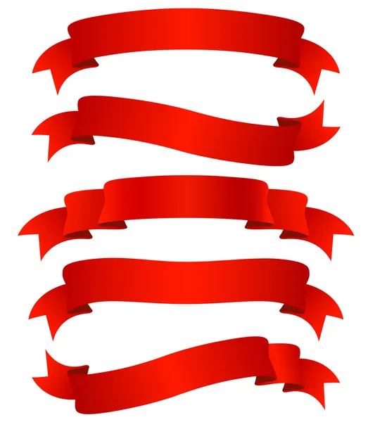 Kıvrılmış kırmızı kurdela — Stok fotoğraf