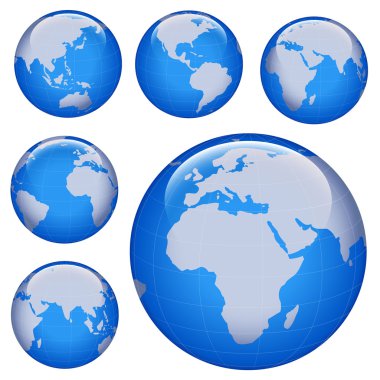 Shiny earth map clipart