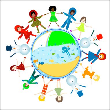 Children world clipart