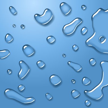 Transparent water drops clipart